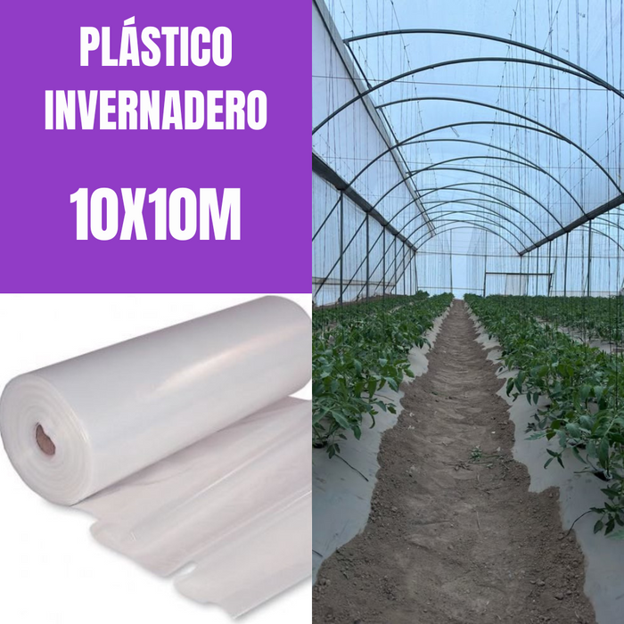 PLÁSTICO INVERNADERO 10m x 10m - 25% SOMBRA