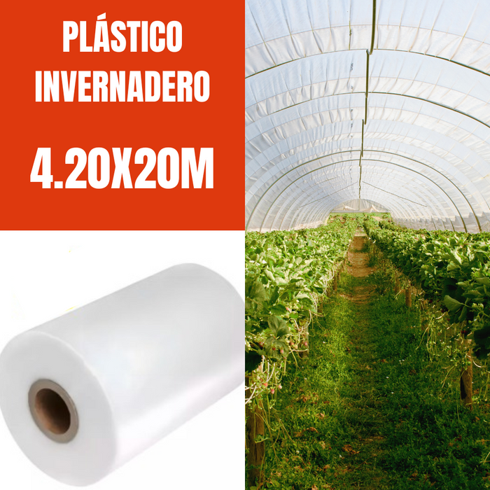 PLÁSTICO INVERNADERO 4.20m X 20m - 25% SOMBRA