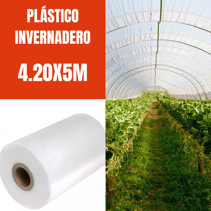 PLÁSTICO INVERNADERO 4.20m X 5m - 25% SOMBRA