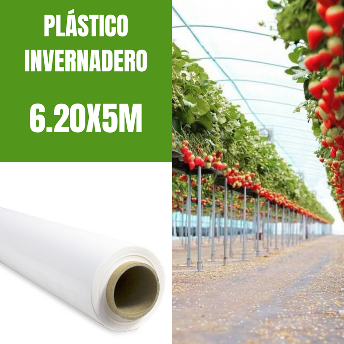 PLÁSTICO INVERNADERO 6.20m x 5m - 25% SOMBRA