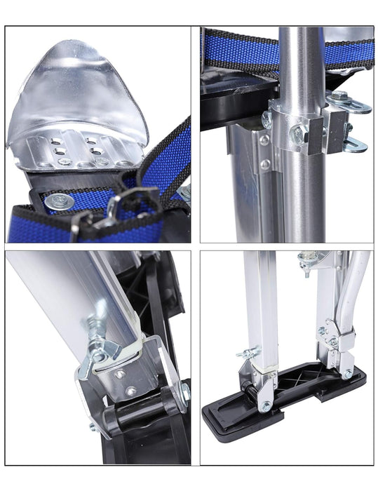 ZANCOS INVERNADERO 24 - 40 PULGADAS / 61 - 102 CM ALUMINIO + SOPORTES P/PIERNA GRATIS