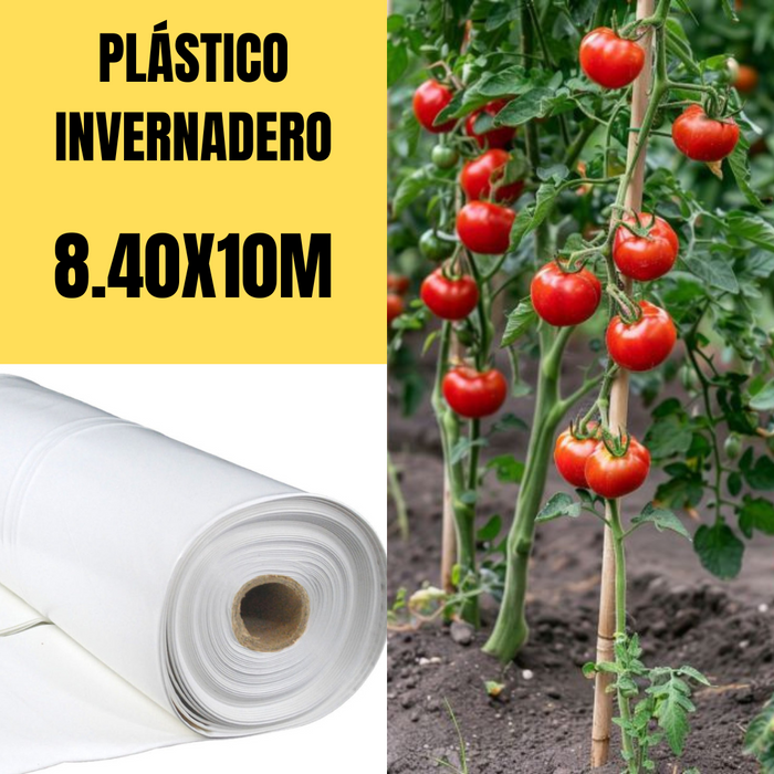 PLÁSTICO INVERNADERO 8.40m x 10m - 25% SOMBRA