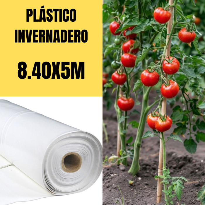PLÁSTICO INVERNADERO 8.40m x 5m - 25% SOMBRA