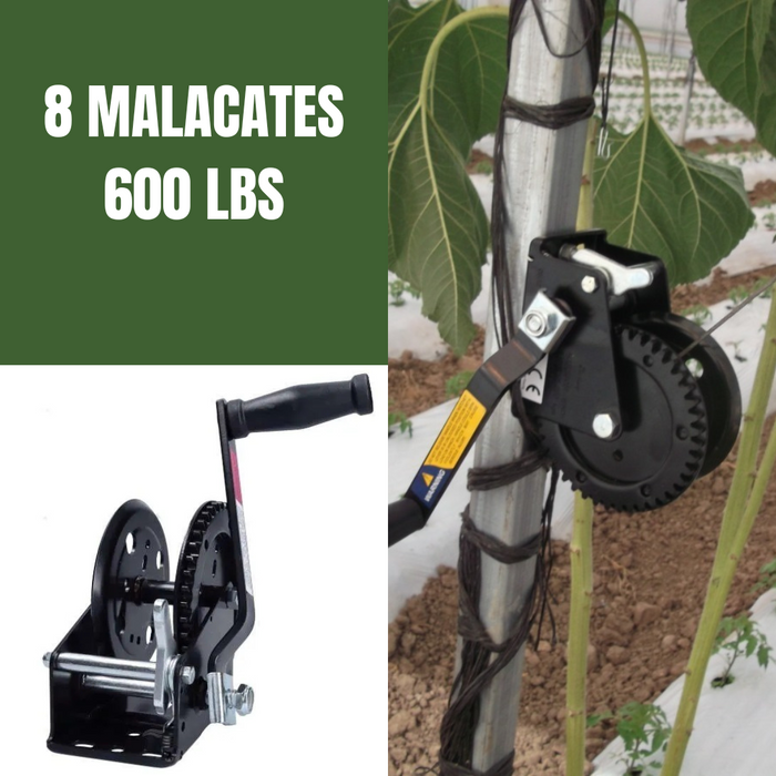 8 MALACATES 600 LBS NEGROS