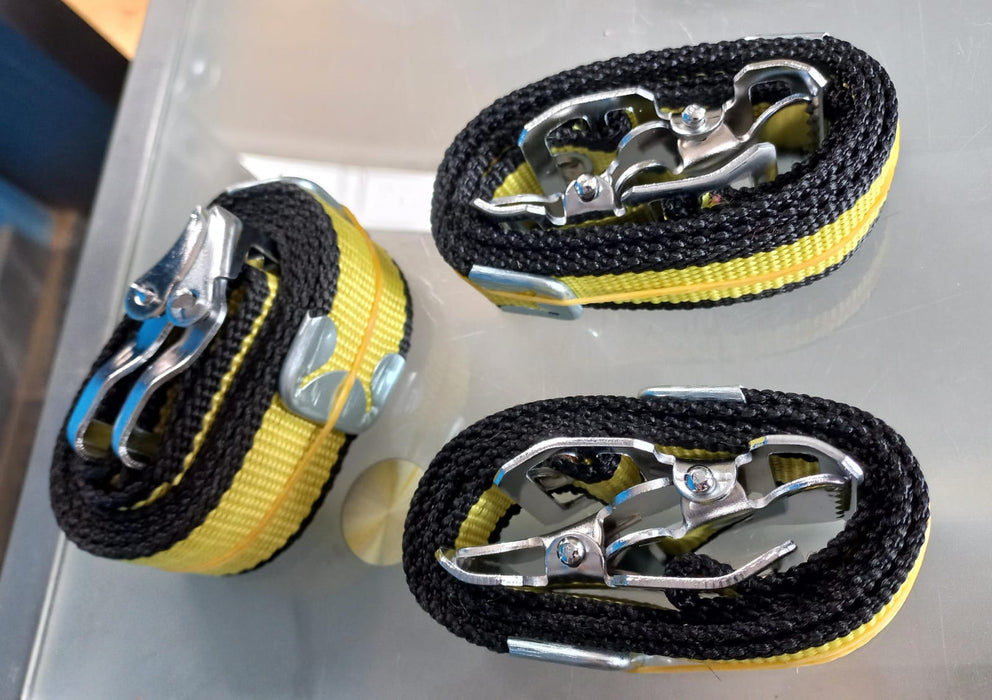 KIT DE REPUESTO PARA ZANCOS 3 PARES DE CORREAS + SUELAS DE GOMA