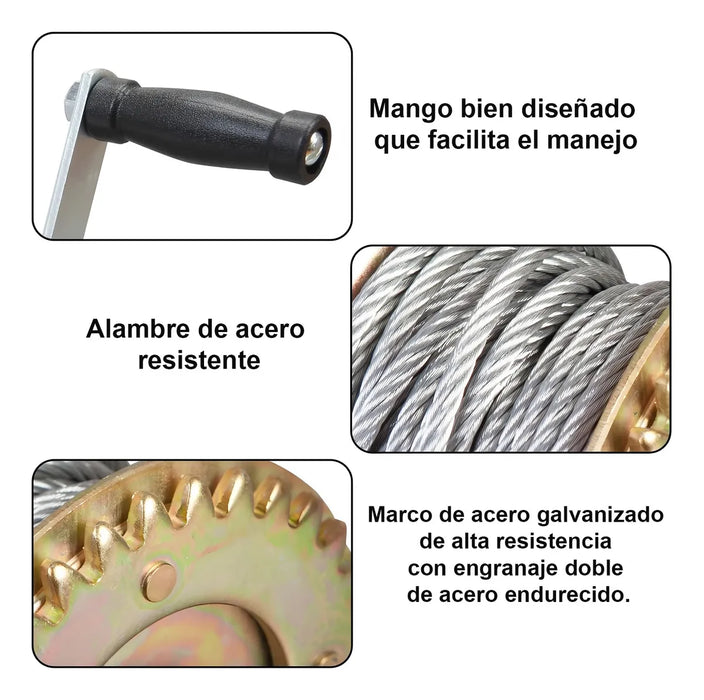 12 MALACATES 800 LBS GALVANIZADOS