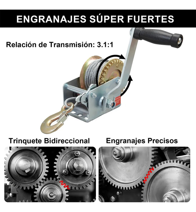 12 MALACATES 800 LBS GALVANIZADOS