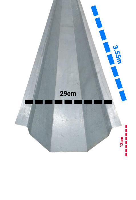 CANALÓN GALVANIZADO CAL18 - 7.10M LARGO