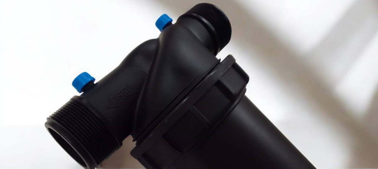 FILTRO DISCO TEE 1 - 1/2" + ADAPTADORES + REPUESTO EXTRA